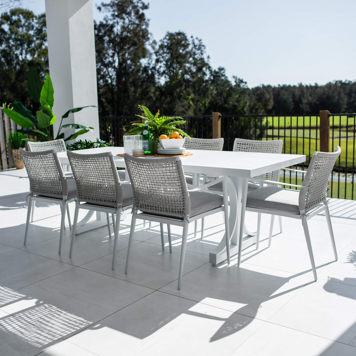 Vienna Rope Bergen - 9pce (220x100) - Outdoor Dining Set
