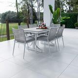 Vienna Rope Chester Moon - 7pce (150x80) - Outdoor Dining Set