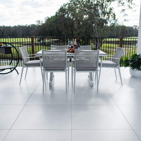 Vienna Rope Chester Moon - 7pce (150x80) - Outdoor Dining Set