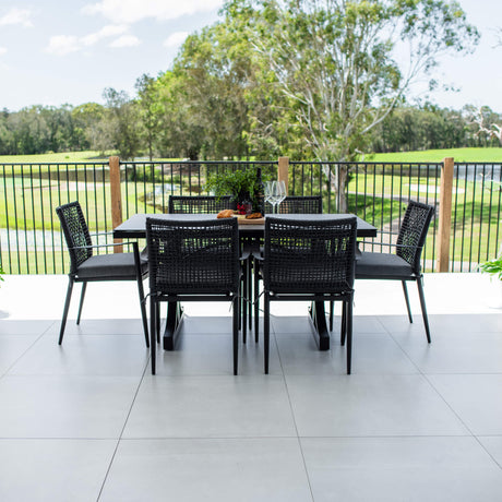 Vienna Rope Chester Moon - 7pce (150x80) - Outdoor Dining Set