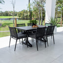 Vienna Rope Chester Moon - 7pce (150x80) - Outdoor Dining Set