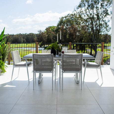 Vienna Rope Chester Moon - 7pce (180x100) - Outdoor Dining Set