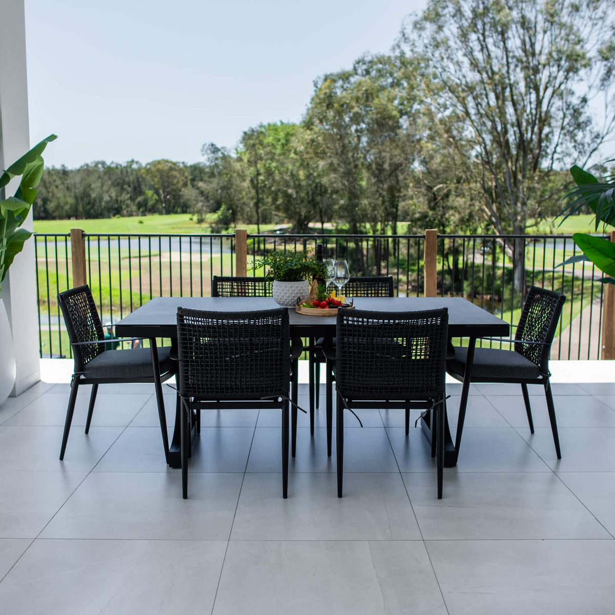 Vienna Rope Chester Moon - 7pce (180x100) - Outdoor Dining Set