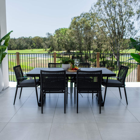 Vienna Rope Chester Moon - 7pce (180x100) - Outdoor Dining Set