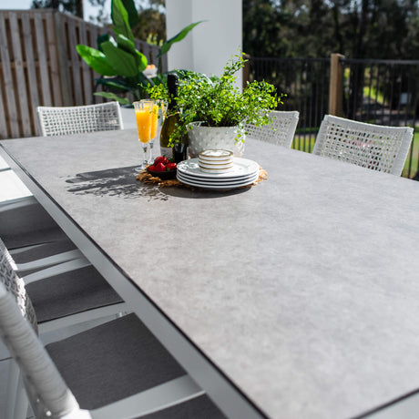 Vienna Rope Chester Moon - 9pce (215x100) - Outdoor Dining Set