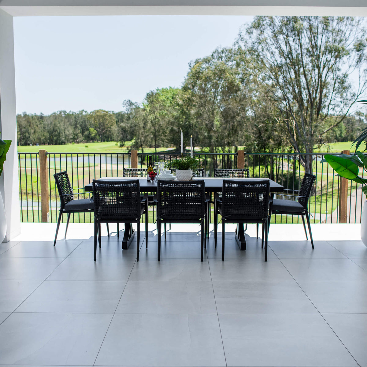 Vienna Rope Chester Moon - 9pce (215x100) - Outdoor Dining Set