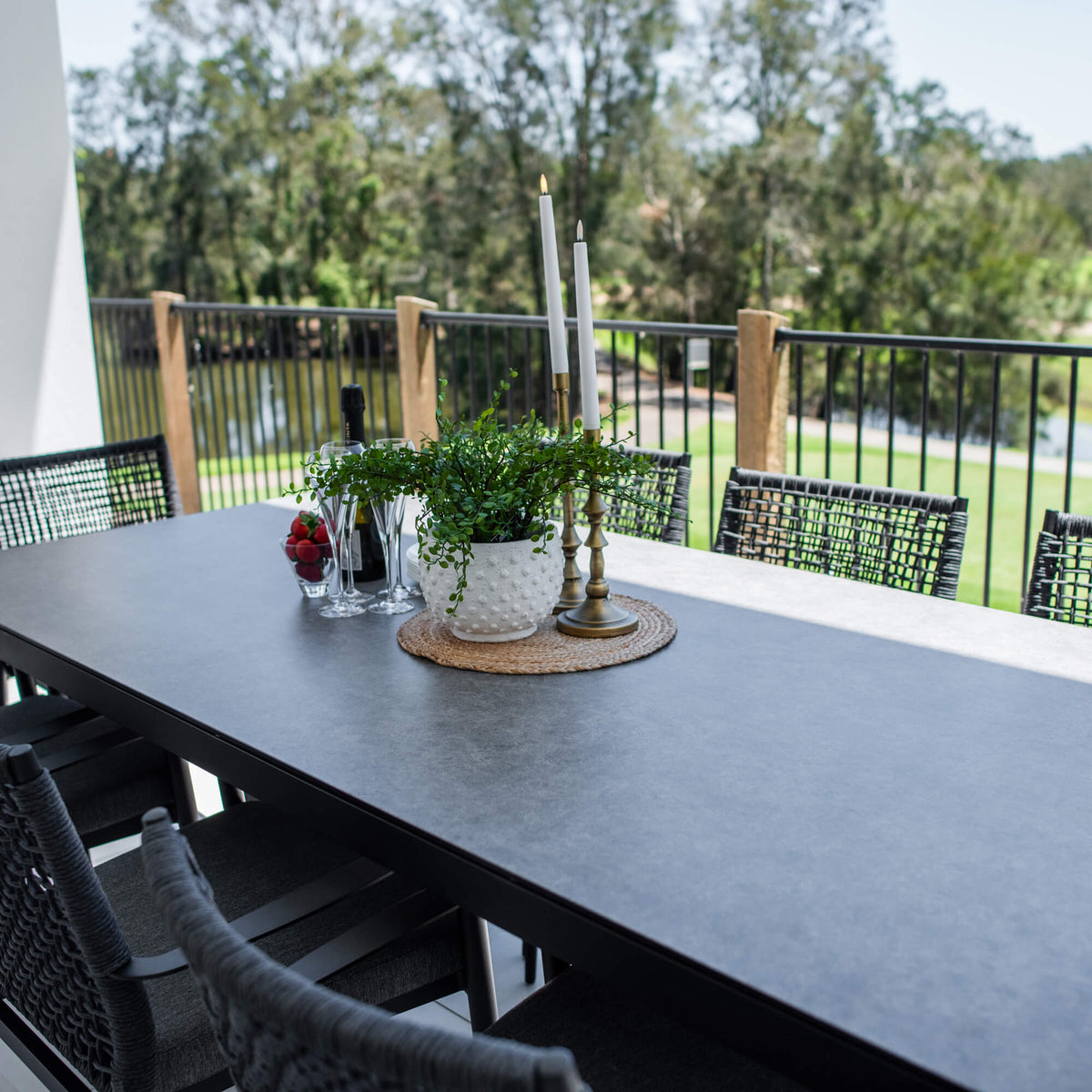 Vienna Rope Chester Moon - 9pce (215x100) - Outdoor Dining Set