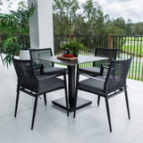 Vienna Rope Lennox - 5pce (80x80) - Outdoor Dining Set