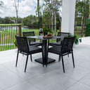 Vienna Rope Lennox - 5pce (80x80) - Outdoor Dining Set
