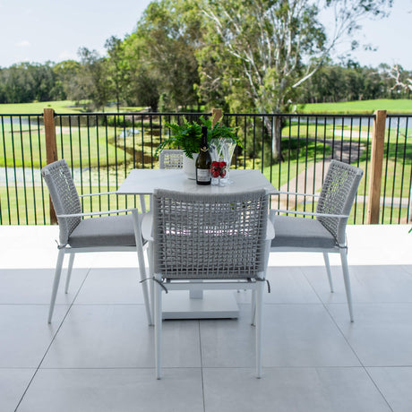Vienna Rope Lennox - 5pce (80x80) - Outdoor Dining Set