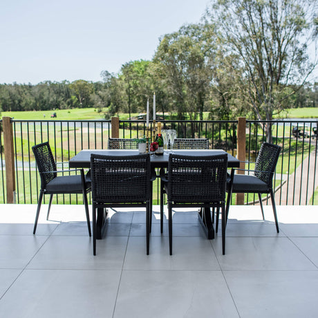 Vienna Rope Malibu - 7pce (150x80) - Outdoor Dining Set