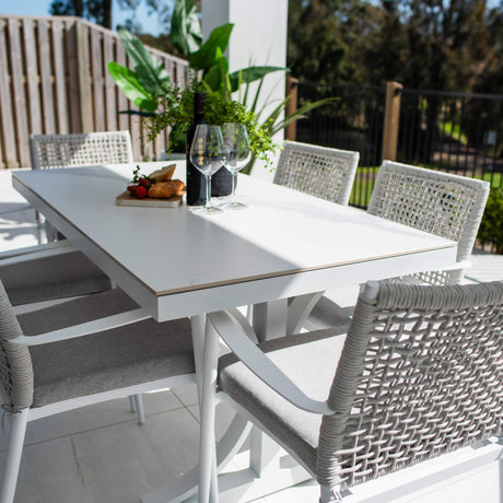 Vienna Rope Malibu - 7pce (150x80) - Outdoor Dining Set