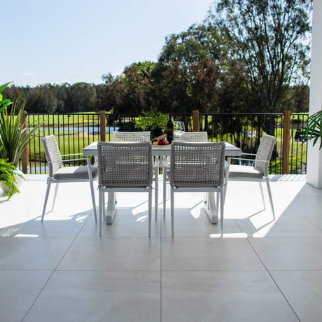 Vienna Rope Malibu - 7pce (150x80) - Outdoor Dining Set