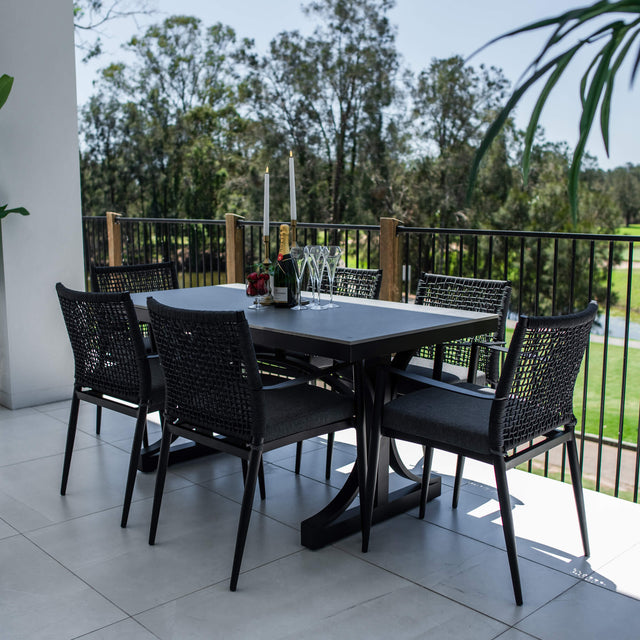 Vienna Rope Malibu - 7pce (150x80) - Outdoor Dining Set