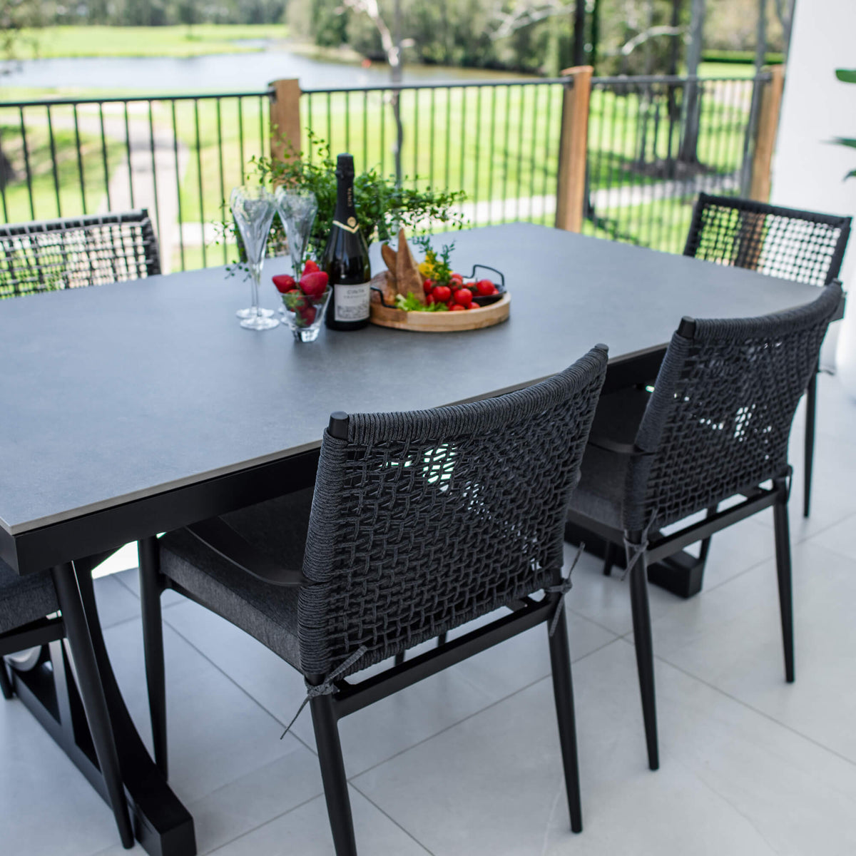 Vienna Rope Malibu - 7pce (180x100) - Outdoor Dining Set