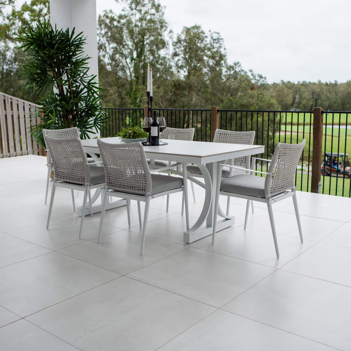 Vienna Rope Malibu - 7pce (180x100) - Outdoor Dining Set