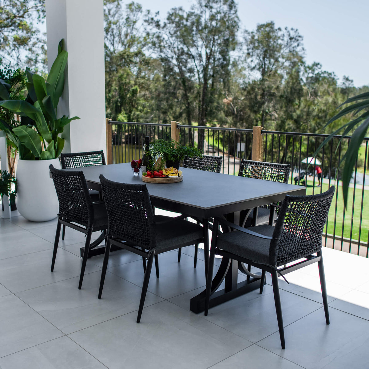 Vienna Rope Malibu - 7pce (180x100) - Outdoor Dining Set