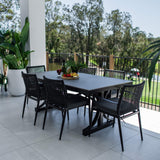 Vienna Rope Malibu - 7pce (180x100) - Outdoor Dining Set