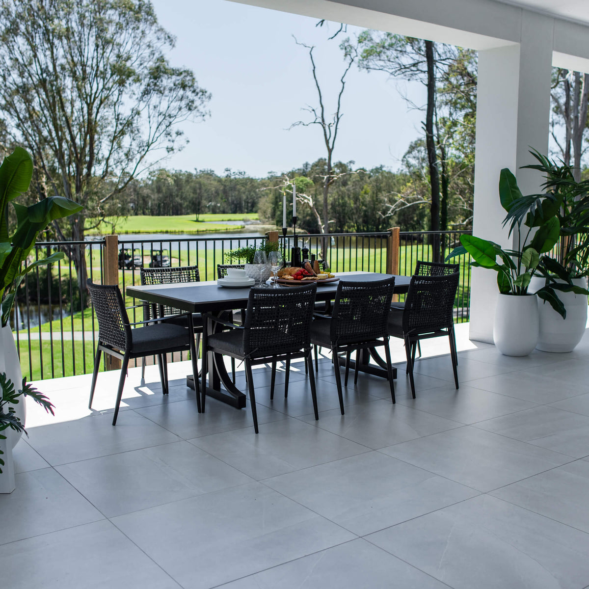 Vienna Rope Malibu - 9pce (215x100) - Outdoor Dining Set
