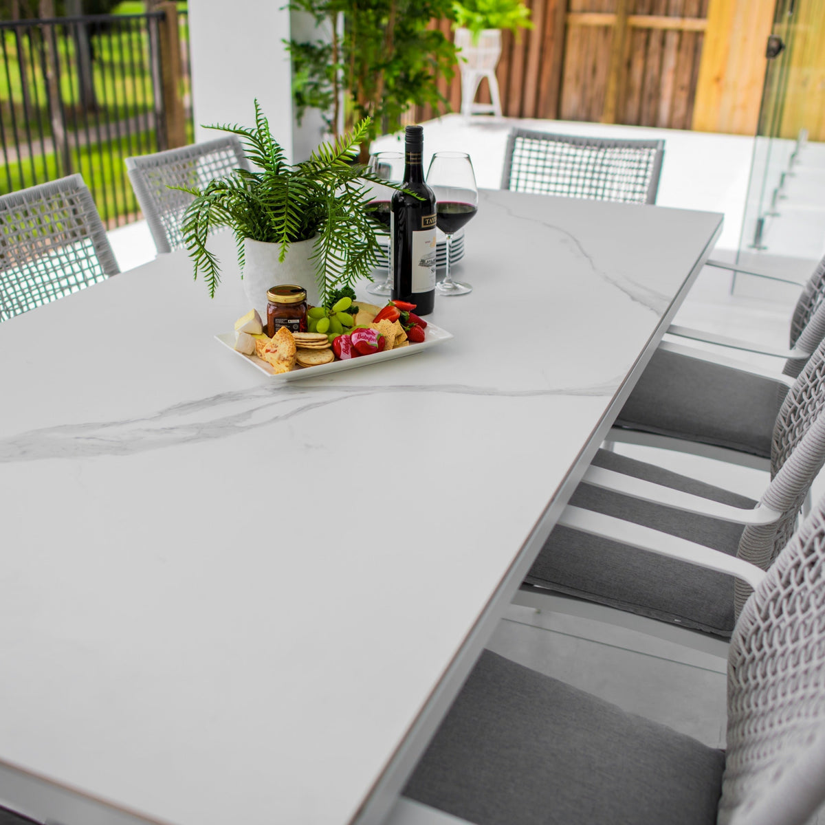 Vienna Rope Malibu - 9pce (215x100) - Outdoor Dining Set