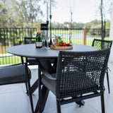 Vienna Rope Malibu Round - 5pce (120x120) - Outdoor Dining Set