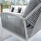 Bella Rope 3 - 4pce - White/Grey Outdoor Lounge Setting