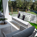Bella Rope 3 - 4pce - White/Grey Outdoor Lounge Setting
