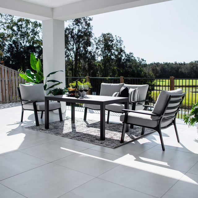Bermuda 2 Low Dining - 4pce - Outdoor Lounge Setting