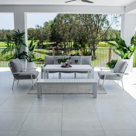 Bermuda 3 Low Dining - 5pce - Outdoor Lounge Setting