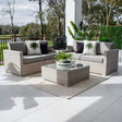 Cuban Modular - 6pce - Bone Outdoor Lounge Setting