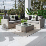 Cuban Modular - 6pce - Bone Outdoor Lounge Setting