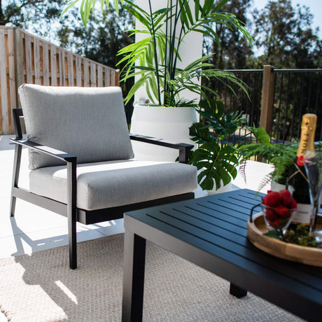 Peru Aluminium 2 - 4pce - Outdoor Lounge Setting