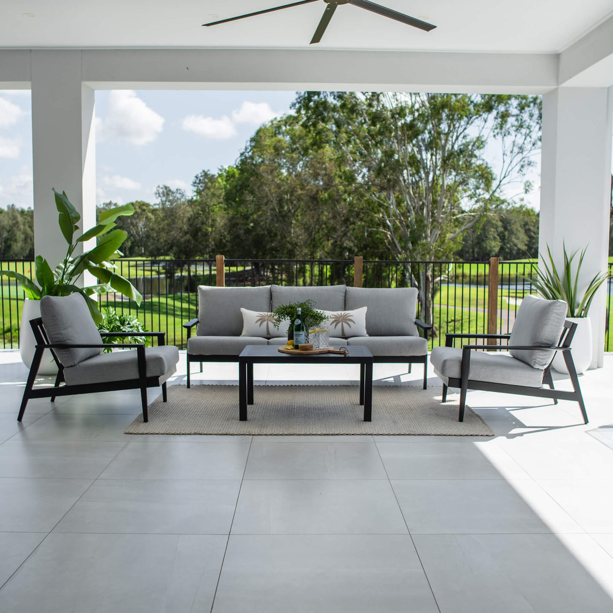 Peru Aluminium 3 - 4pce - Outdoor Lounge Setting