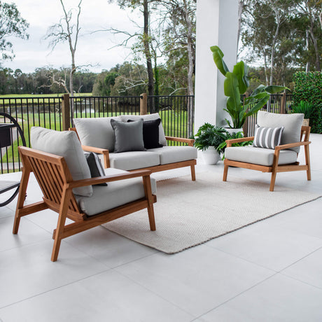 Peru Teak 2 - 3pce - Outdoor Lounge Setting