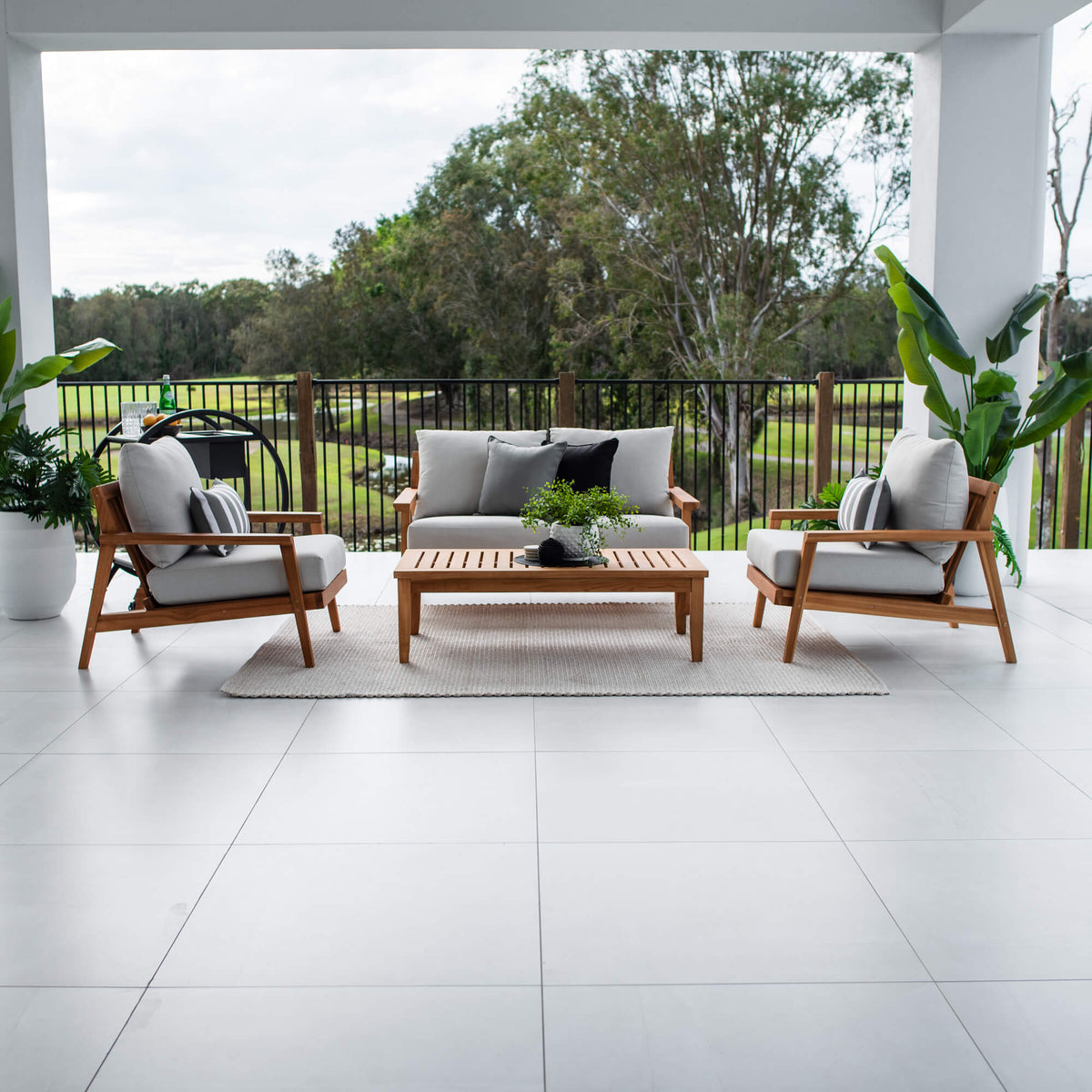Peru Teak 2 - 4pce - Outdoor Lounge Setting