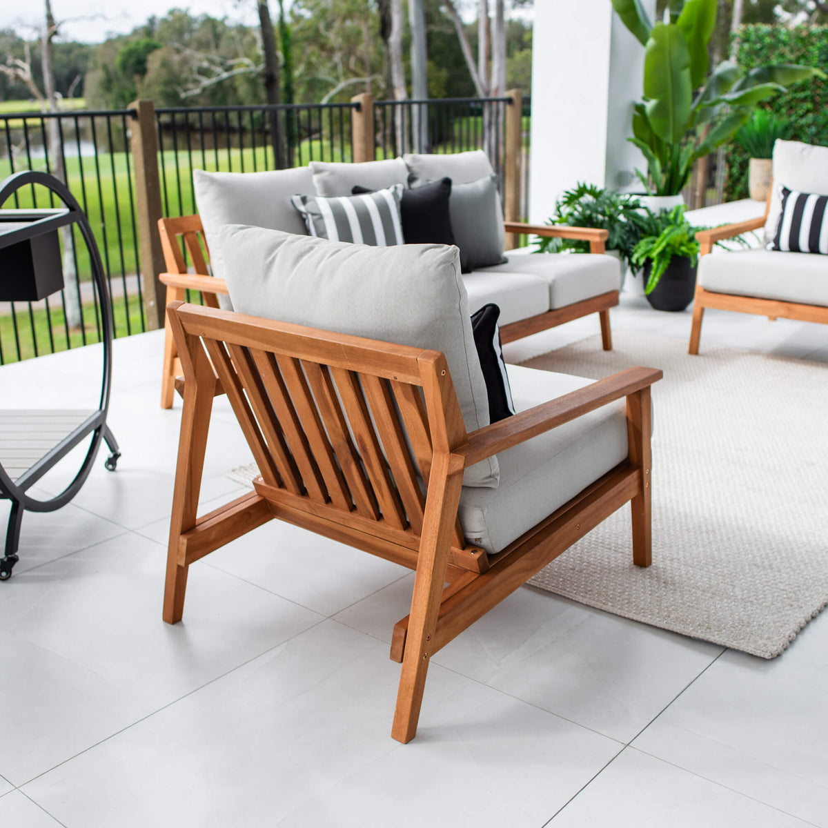 Peru Teak 3 - 3pce - Outdoor Lounge Setting