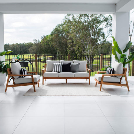 Peru Teak 3 - 3pce - Outdoor Lounge Setting