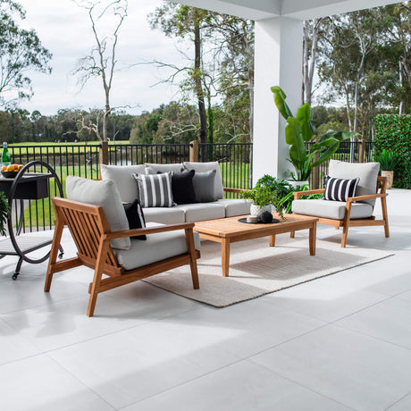 Peru Teak 3 - 4pce - Outdoor Lounge Setting