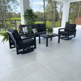 Taylah Swivel 3 - 4pce - Outdoor Lounge Setting