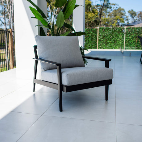 Peru Aluminium Single Sofa - Outdoor Lounge Single