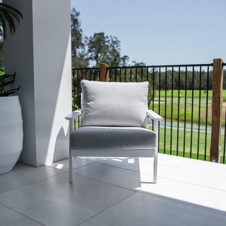Peru Aluminium Single Sofa - Outdoor Lounge Single