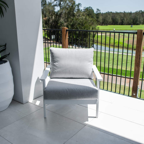 Peru Aluminium Single Sofa - Outdoor Lounge Single