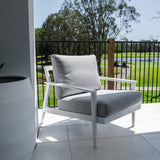 Peru Aluminium Single Sofa - Outdoor Lounge Single