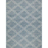 Jinju Blue Trellis Polypropylene - Outdoor Rug
