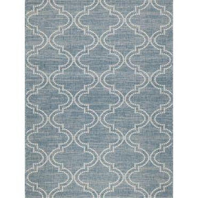 Jinju Blue Trellis Polypropylene - Outdoor Rug