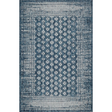 Pearl Blue Floral Polypropylene - Outdoor Rug