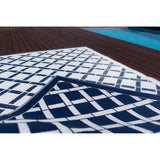 Signature Range Navy & White - Outdoor Rug