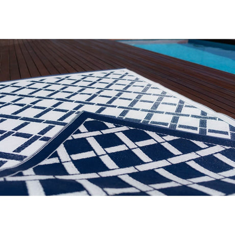 Signature Range Navy & White - Outdoor Rug