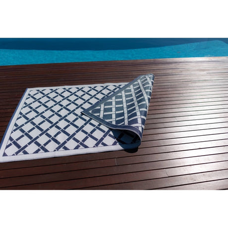 Signature Range Navy & White - Outdoor Rug