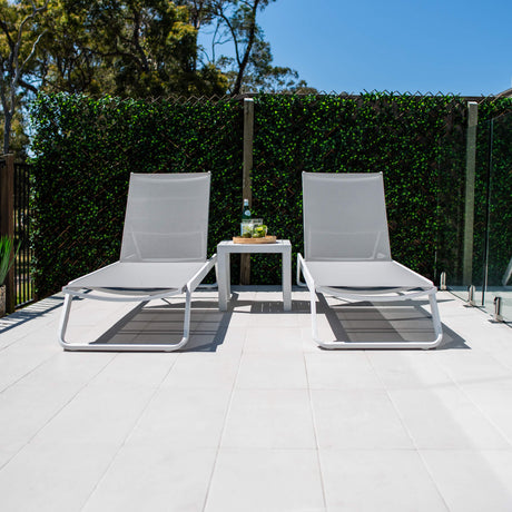 Byron Slat - 3pce - Outdoor Sun Lounge